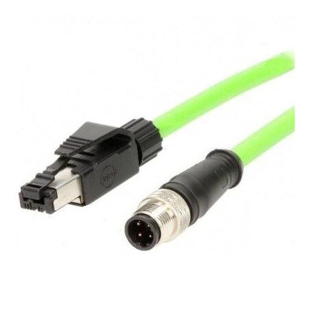 Woodhead CSE M12 ETH 4P DC MA STR RJ45 WSOR 8M E16A06016M080